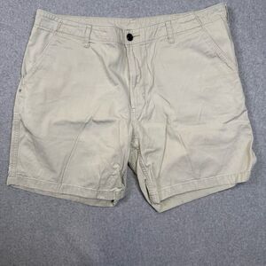 Patagonia Mens Size 40 Organic Cotton Stand Up Shorts Tan Khaki Pockets